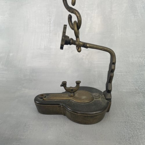 Lampe à huile de mineur marqué "1834"