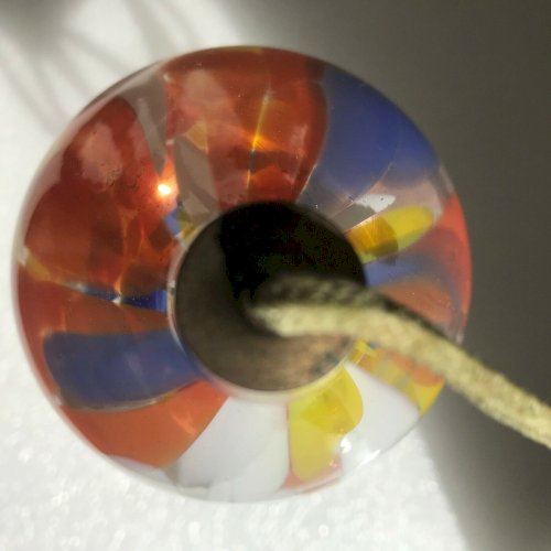 lampe à huile diffuseur verre multicolor  style Murano artisanal verrerie désign