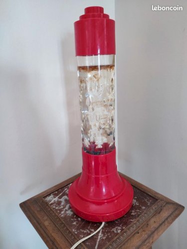 Lampe a paillette vintage spage age annee 1970 en bon etat