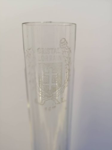 LAMPE A PETROLE ET TUBE CRISTAL LORRAIN