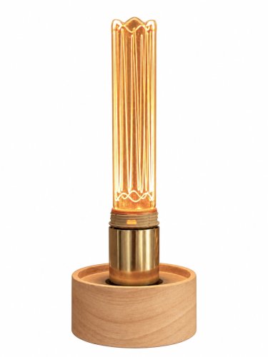 Lampe à poser bois & laiton