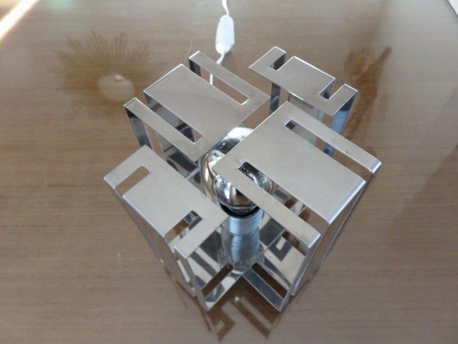 LAMPE A POSER EN METAL CHROME ANNEES 70 VINTAGE