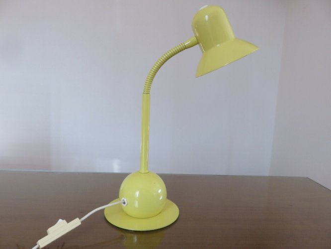 LAMPE A POSER STYLE  MEMPHIS  JAUNE PALE ANNEES 80 VINTAGE