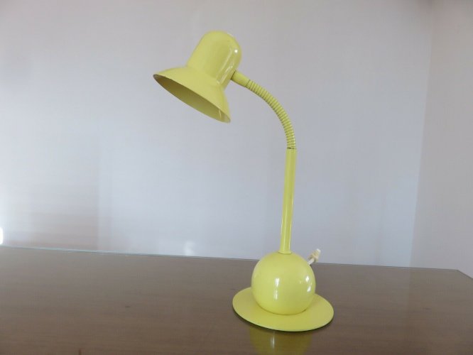LAMPE A POSER STYLE  MEMPHIS  JAUNE PALE ANNEES 80 VINTAGE