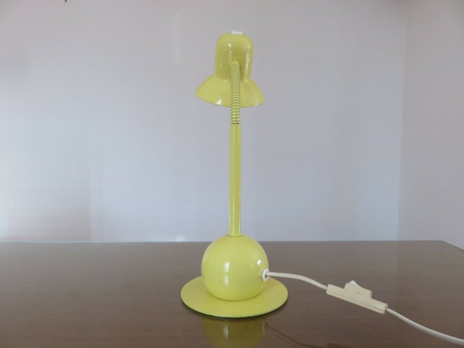 LAMPE A POSER STYLE  MEMPHIS  JAUNE PALE ANNEES 80 VINTAGE