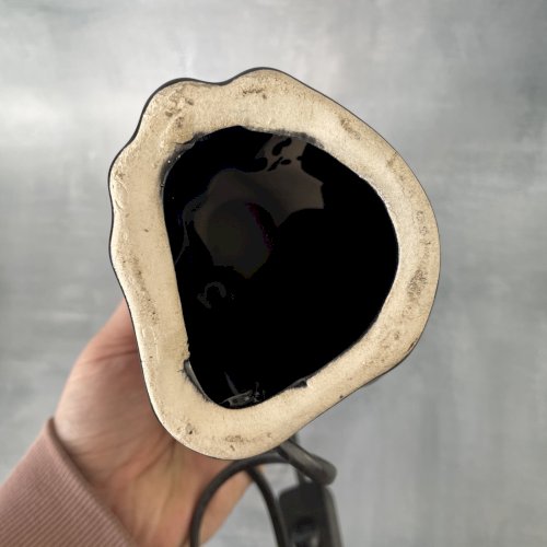 Lampe à poser vintage chat noir en céramique sans globe