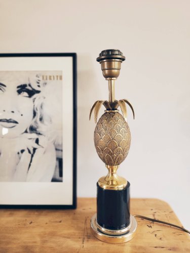 Lampe ananas Hollywood Regency anées 60