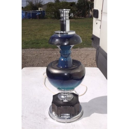 Lampe Année 60 chrome et faience