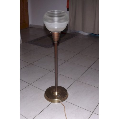 Lampe Année 60 Laiton , Cuivre et verre
