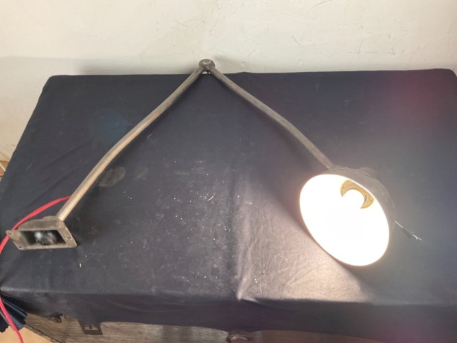 Lampe , applique industrielle Kaiser idell original 2 bras ( no gras , jielde )