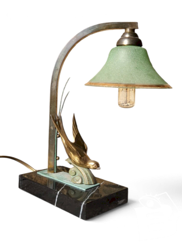 Lampe Art déco Marbre / régule