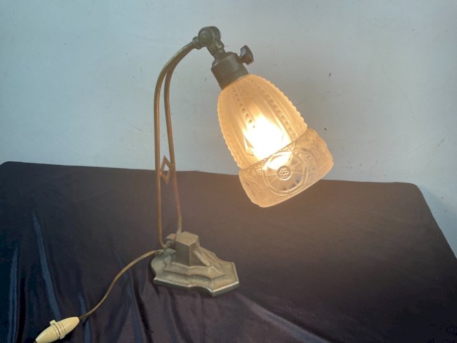 Lampe Art Nouveau art déco  - Muller Luneville