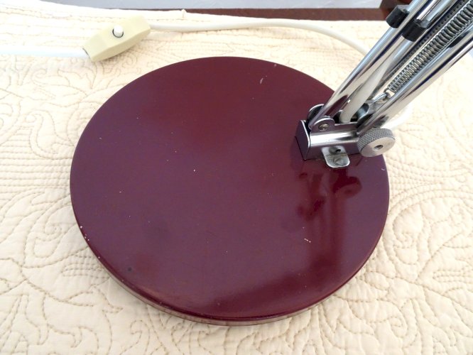 Lampe articulée darchitecte vintage en métal laqué et chromé 1970