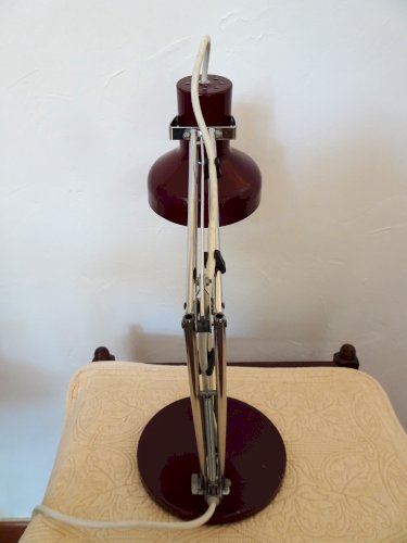 Lampe articulée darchitecte vintage en métal laqué et chromé 1970