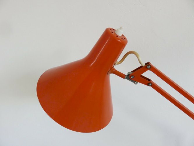 LAMPE ARTICULEE  LUXO  DESIGN DE JACOB JACOBSEN VERSION ORANGE ANNEES 70