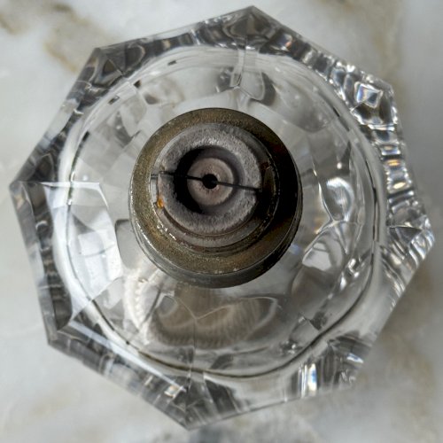 Lampe Berger en cristal taillé pans coupés début XXe M3932