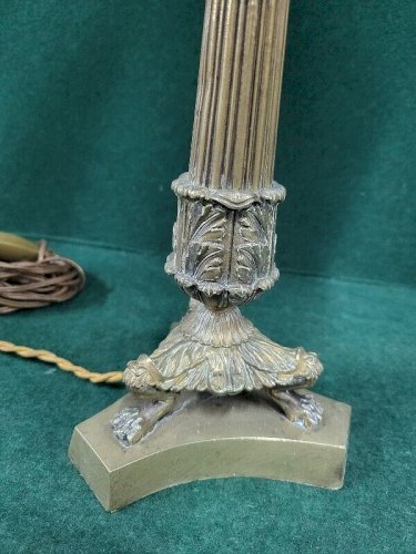 LAMPE BOUGEOIR EMPIRE EN BRONZE