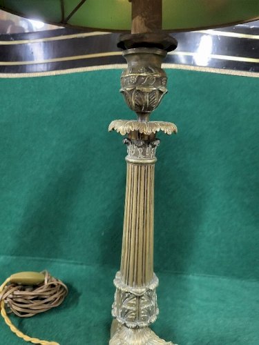 LAMPE BOUGEOIR EMPIRE EN BRONZE