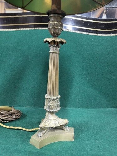 LAMPE BOUGEOIR EMPIRE EN BRONZE