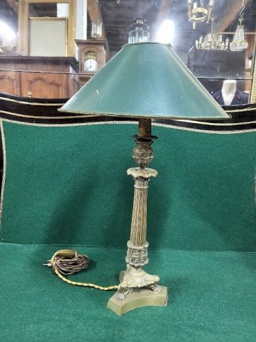 LAMPE BOUGEOIR EMPIRE EN BRONZE