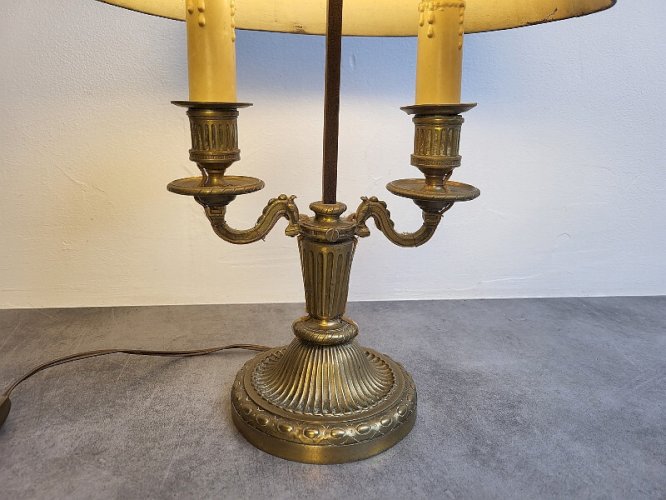 LAMPE BOUILLOTE EN BRONZE ABAT JOUR EN TOLE N° 2