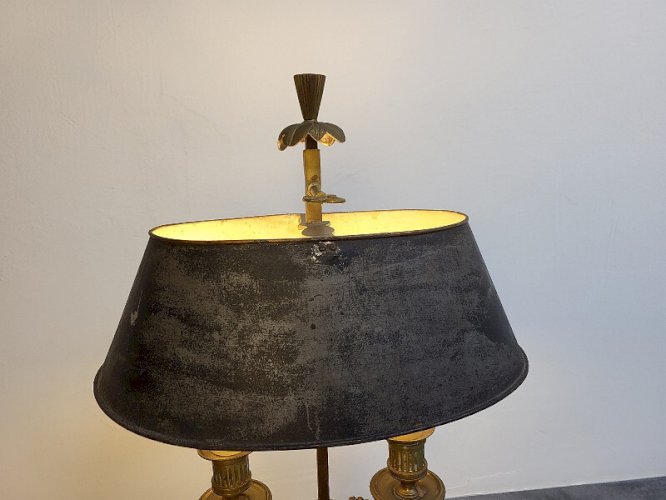 LAMPE BOUILLOTE EN BRONZE ABAT JOUR EN TOLE N° 2