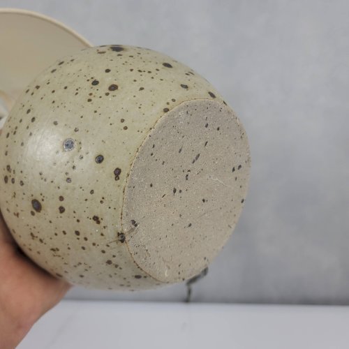 Lampe boule en grès pyrité