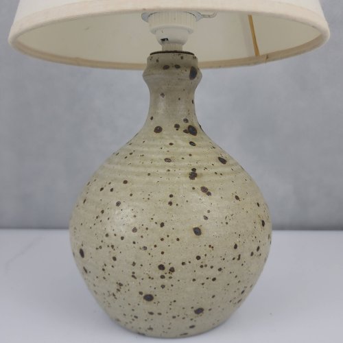 Lampe boule en grès pyrité