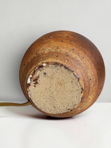 Lampe boule en grès pyrité