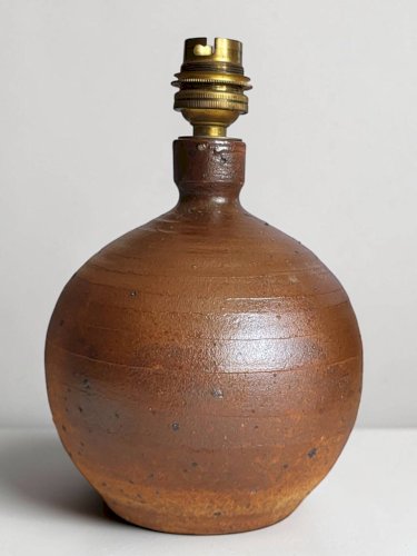 Lampe boule en grès pyrité