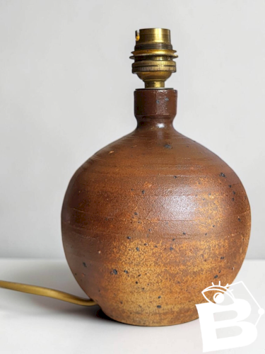 Lampe boule en grès pyrité