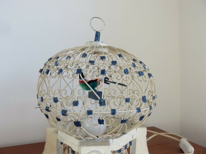 LAMPE CAGE A OISEAUX 1960 VINTAGE