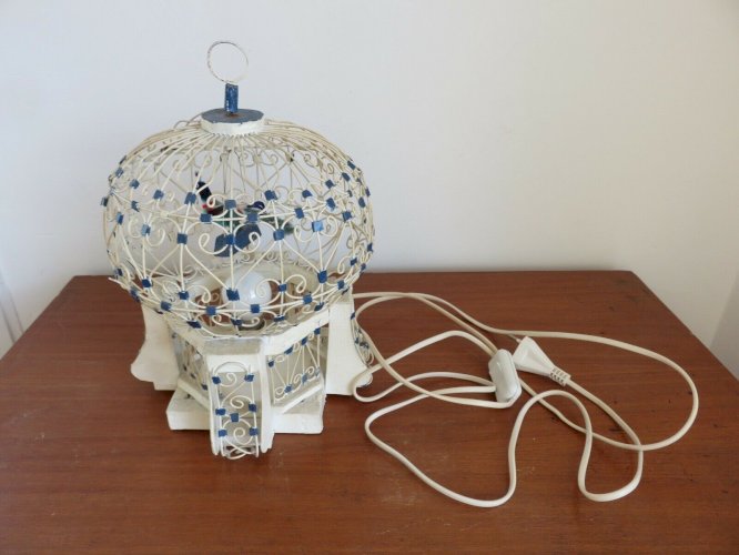 LAMPE CAGE A OISEAUX 1960 VINTAGE