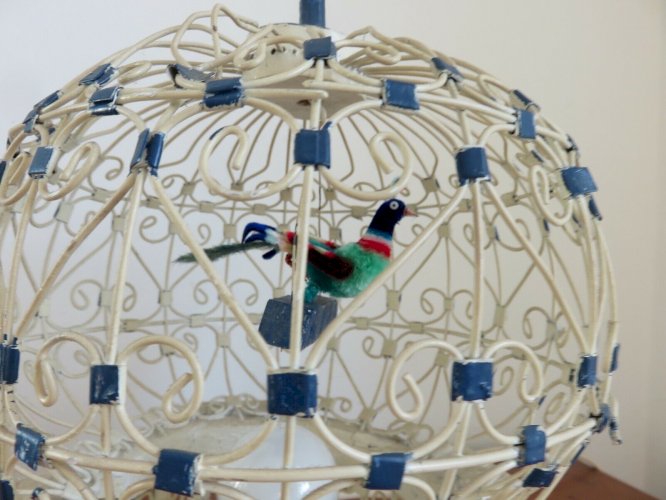 LAMPE CAGE A OISEAUX 1960 VINTAGE