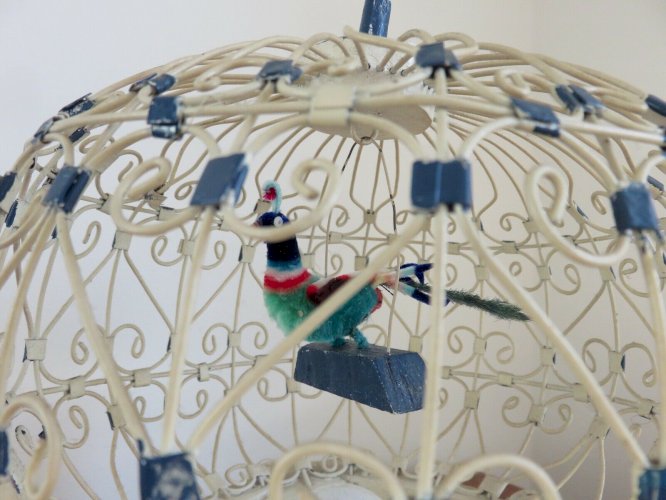 LAMPE CAGE A OISEAUX 1960 VINTAGE