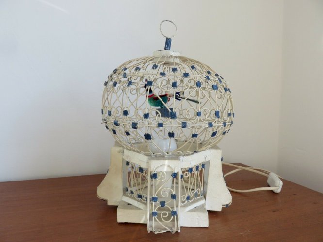 LAMPE CAGE A OISEAUX 1960 VINTAGE