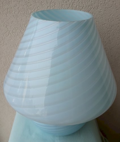 Lampe champignon bleue Vetri Murano