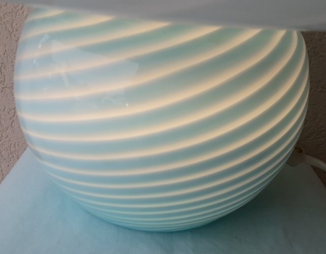 Lampe champignon bleue Vetri Murano