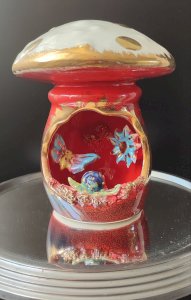 Lampe champignon céramique émaillée Vallauris Années 60/70.