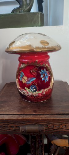 Lampe champignon céramique émaillée Vallauris Années 60/70.