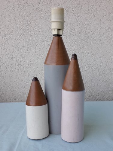 Lampe crayons en bois