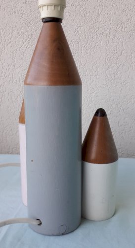 Lampe crayons en bois
