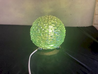 Lampe d’ambiance  Vintage Tao Verre Dépoli Transparent 1960-70 .