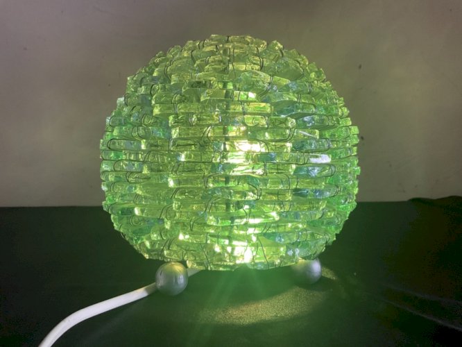 Lampe d’ambiance  Vintage Tao Verre Dépoli Transparent 1960-70 .