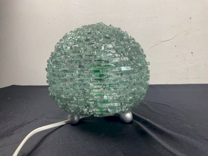 Lampe d’ambiance  Vintage Tao Verre Dépoli Transparent 1960-70 .