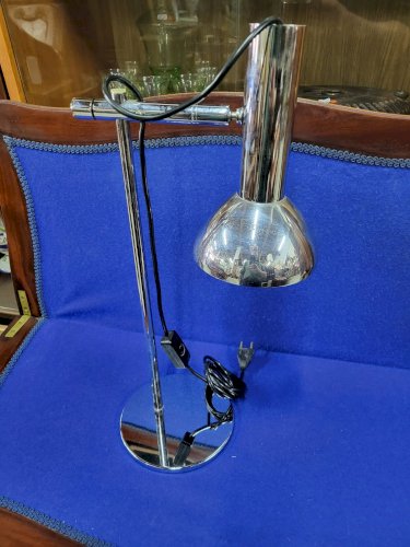 LAMPE DE BUREAU CHROMEE 1970