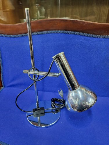 LAMPE DE BUREAU CHROMEE 1970