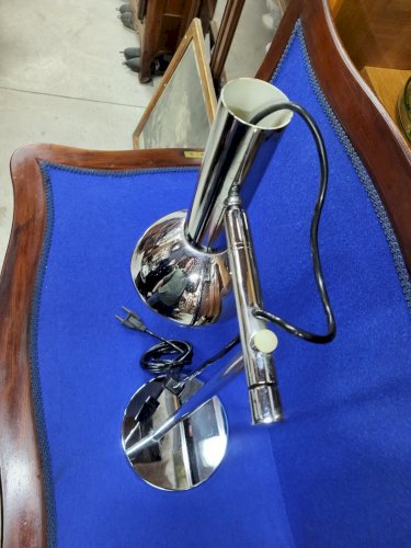 LAMPE DE BUREAU CHROMEE 1970