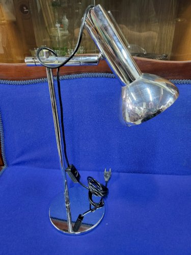 LAMPE DE BUREAU CHROMEE 1970
