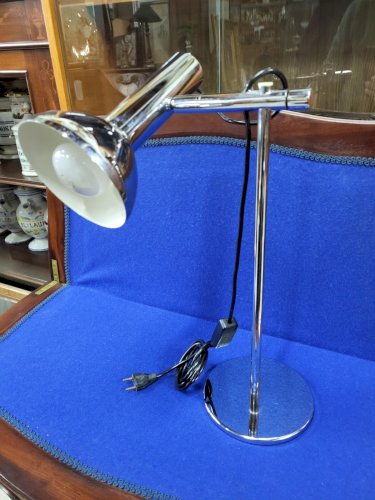 LAMPE DE BUREAU CHROMEE 1970